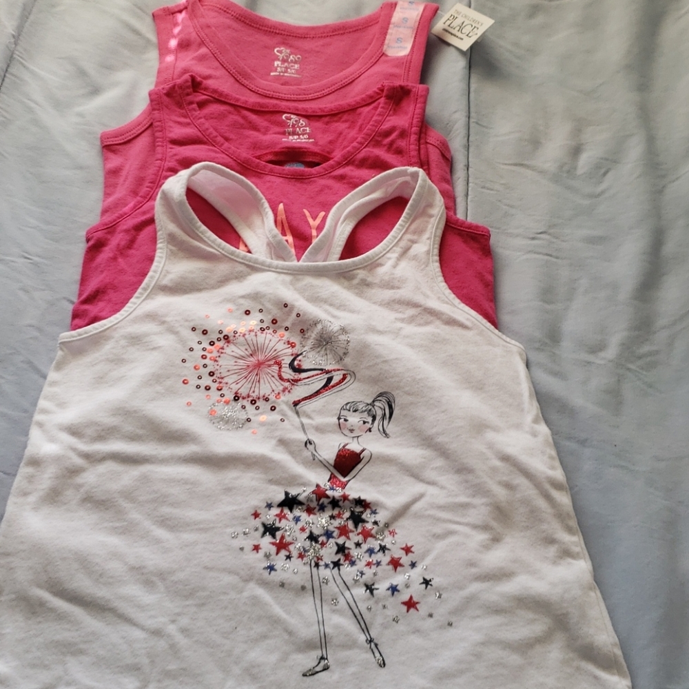 Girl's Children Place Graphic Tank tops
